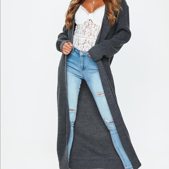 missguided longline cardigan